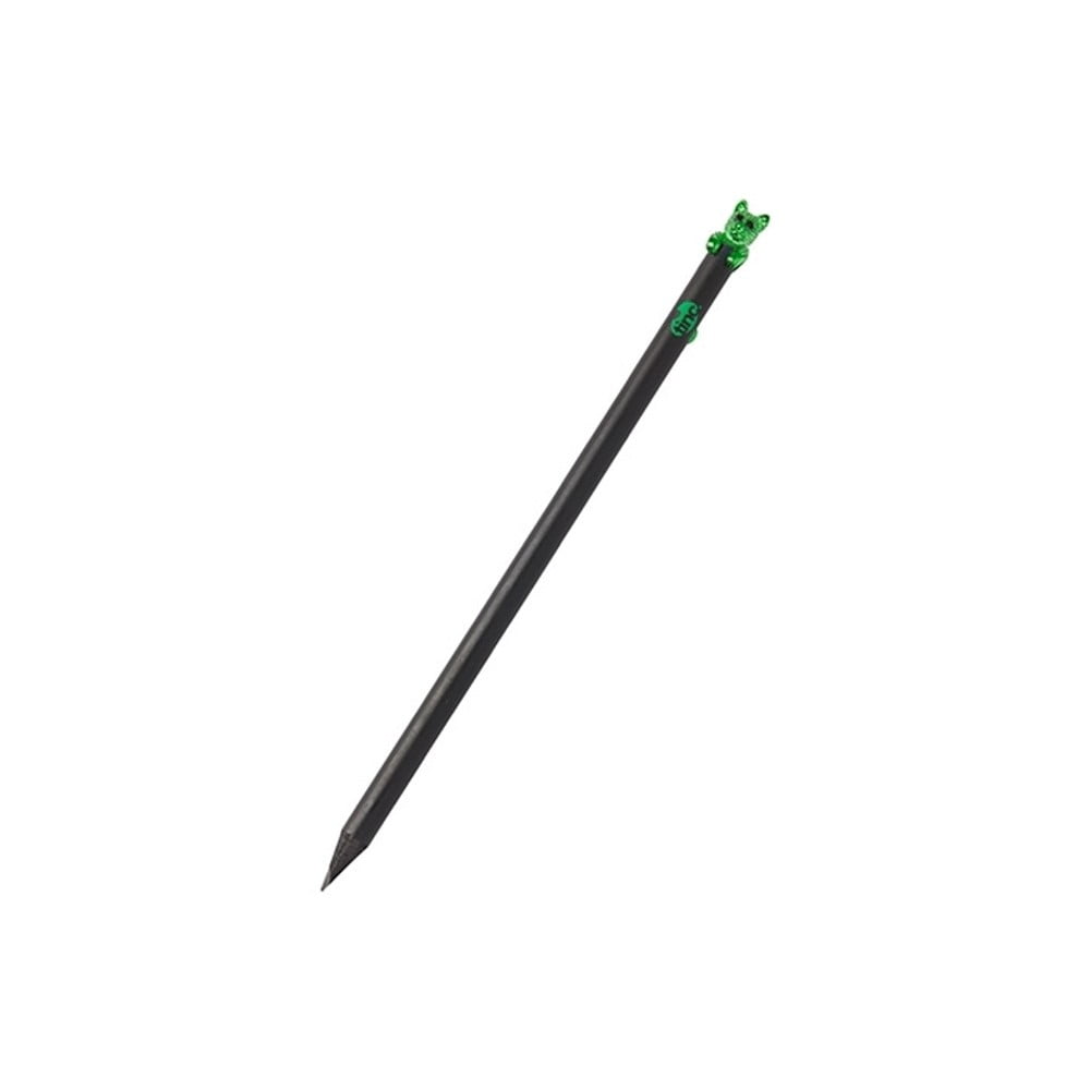 Čierna ceruzka s ozdobou v tvare líšky TINC