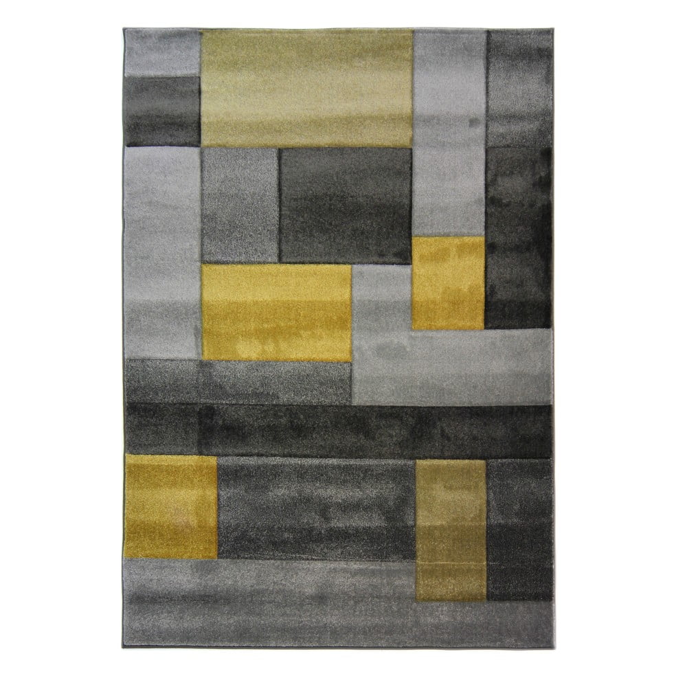 Sivo-žltý koberec Flair Rugs Cosmos, 120 × 170 cm