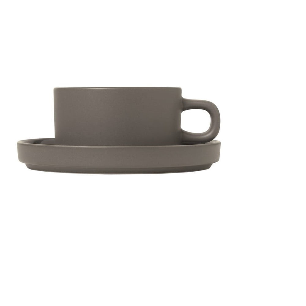 E-shop Súprava 2 sivých šálok na čaj Blomus Pilar, 170 ml