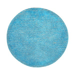 Ručne vyrábaný koberec The Rug Republic Modeno Aqua, ⌀ 70 cm