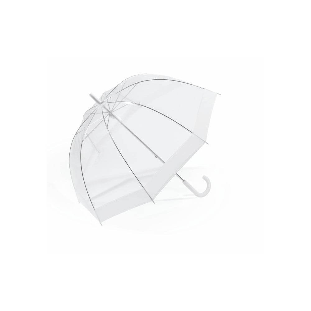 Transparentný dáždnik s bielymi detailmi Birdcage, ⌀ 85 cm