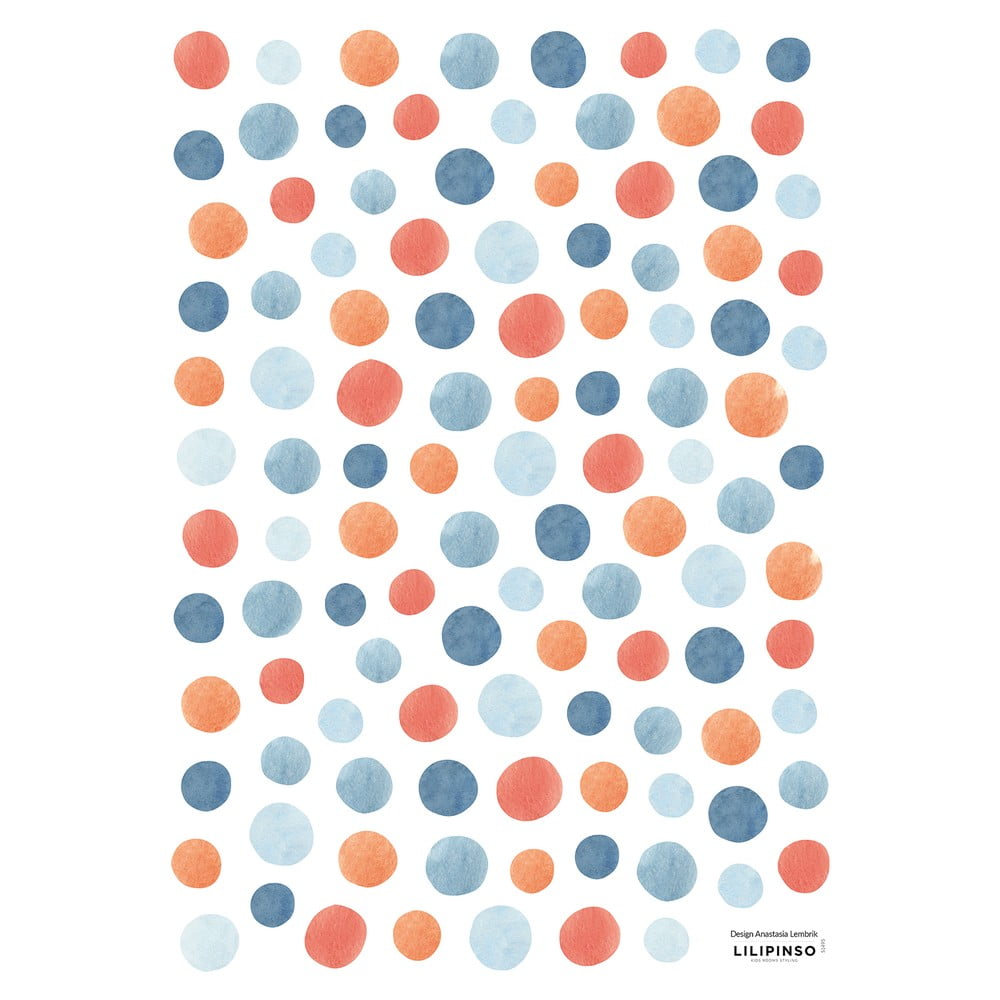 Súprava detských samolepiek 110 ks 30x42 cm Colorful Dots – Lilipinso
