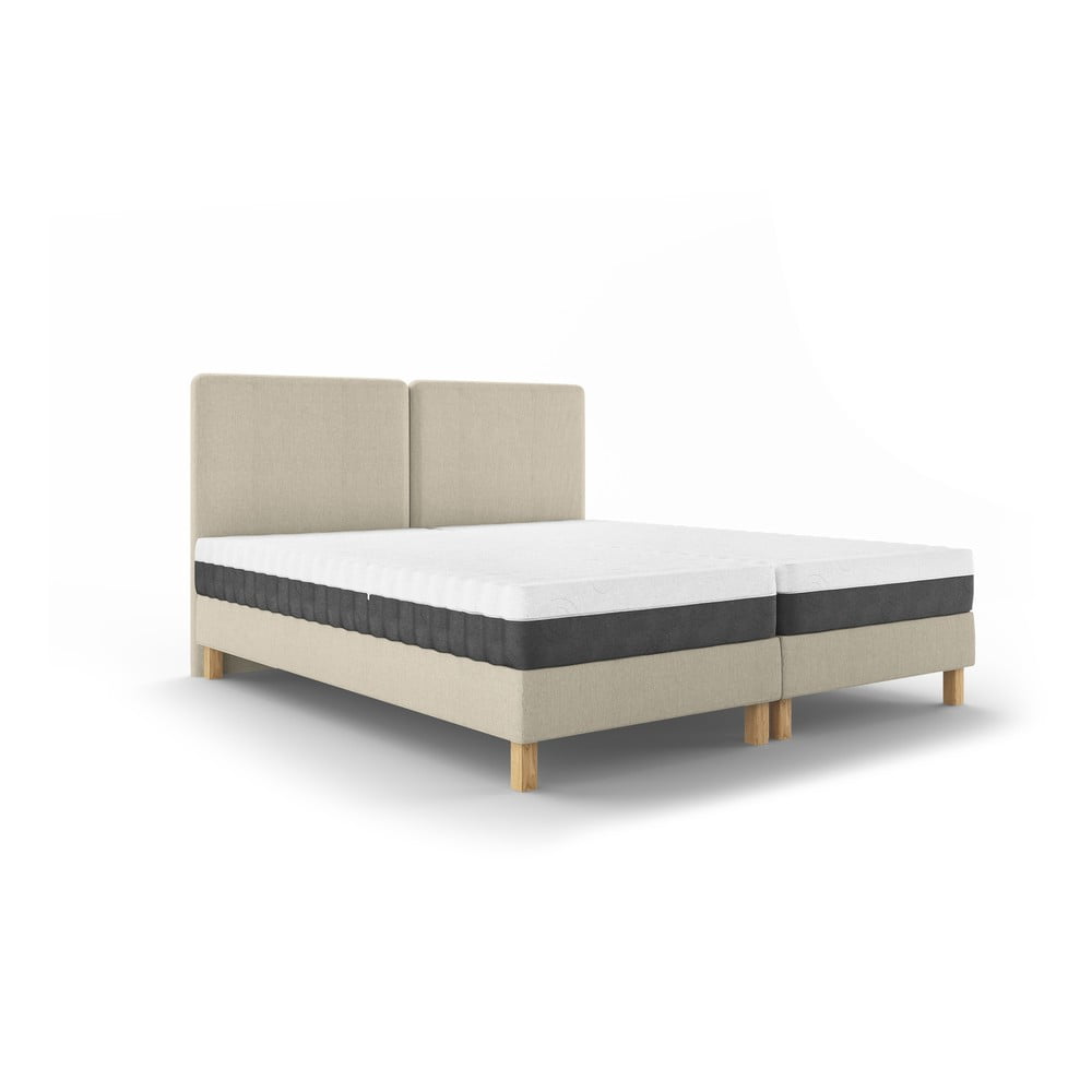 E-shop Béžová dvojlôžková posteľ Mazzini Beds Lotus, 140 x 200 cm