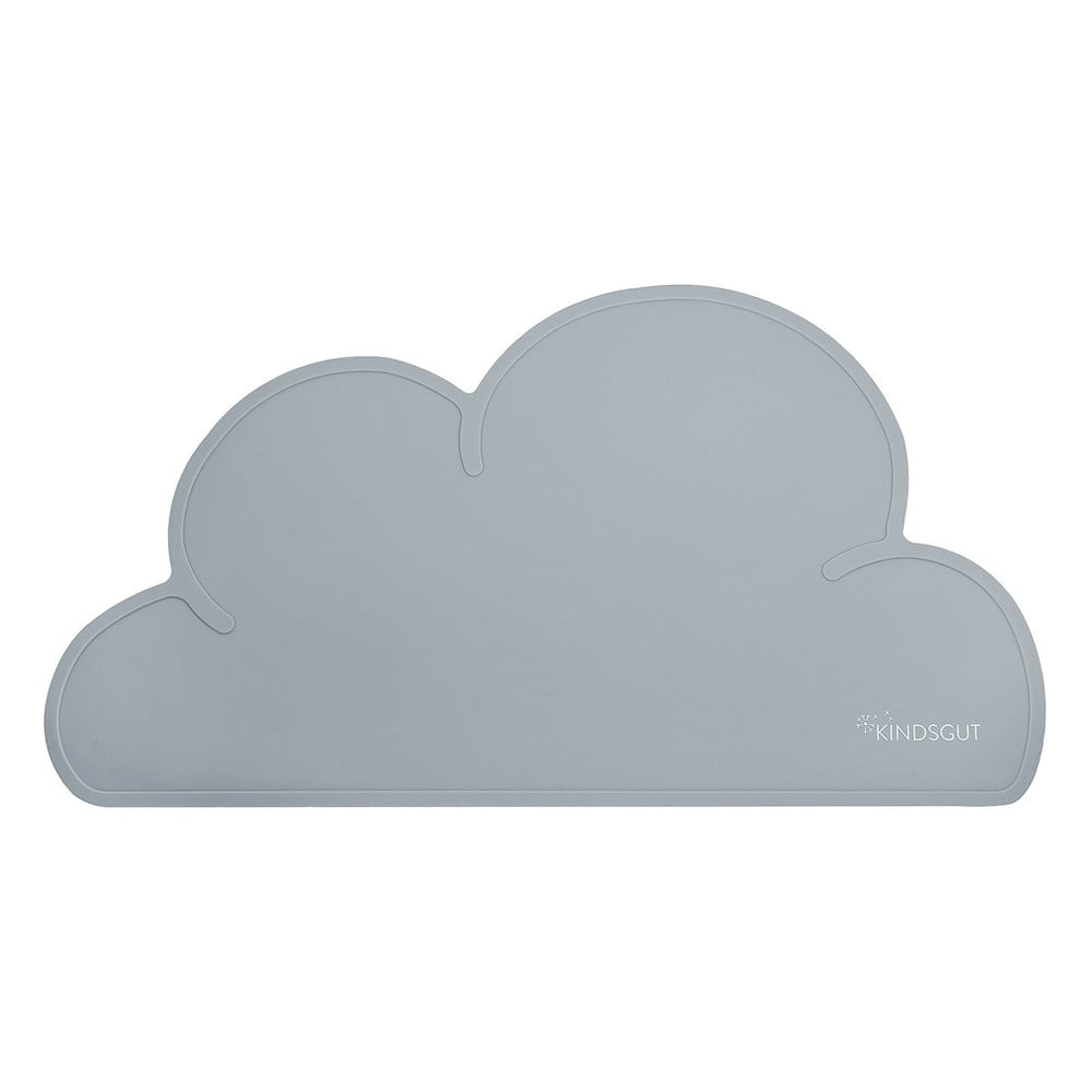 E-shop Tmavosivé silikónové prestieranie Kindsgut Cloud, 49 x 27 cm