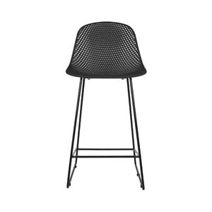 Čierna barová stolička Leitmotiv Diamond Mesh