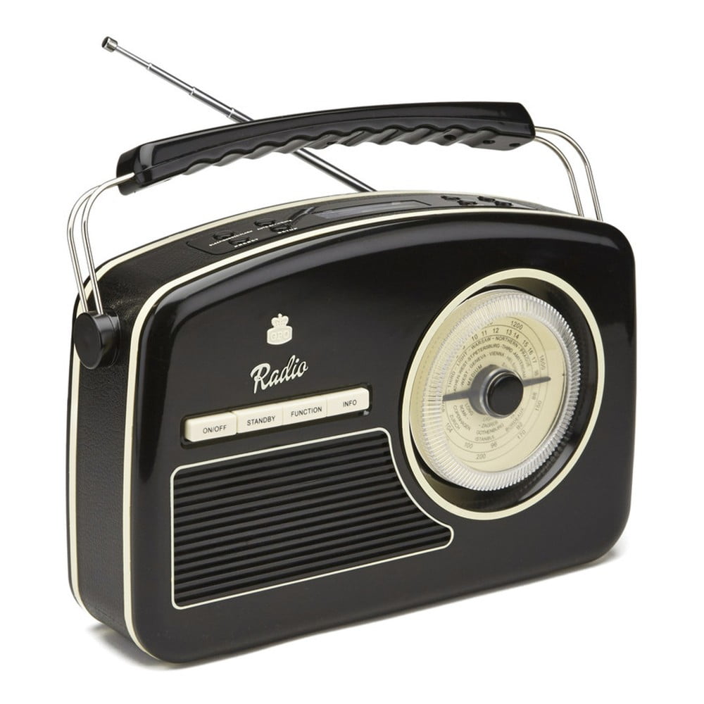 E-shop Rádio v čiernej farbe GPO Rydell Nostalgic Dab Radio Black