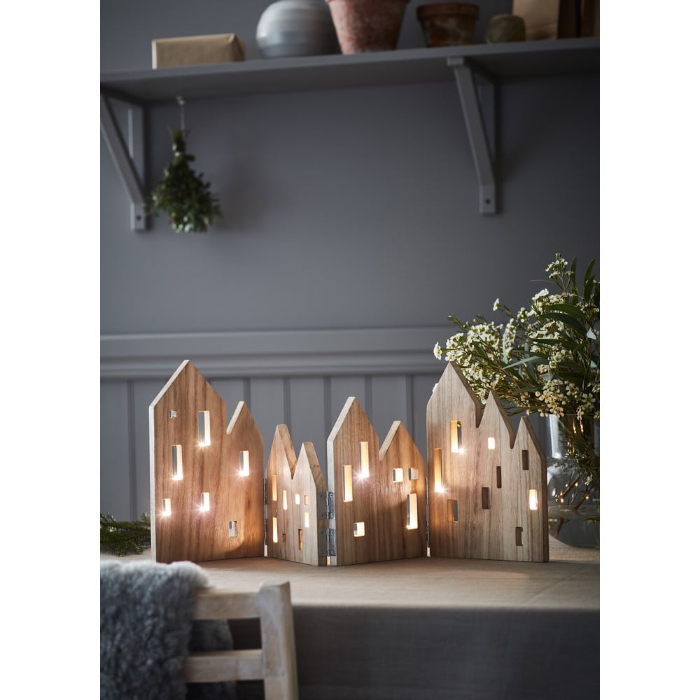 E-shop Drevená vianočná svetelná dekorácia Markslöjd View Natural