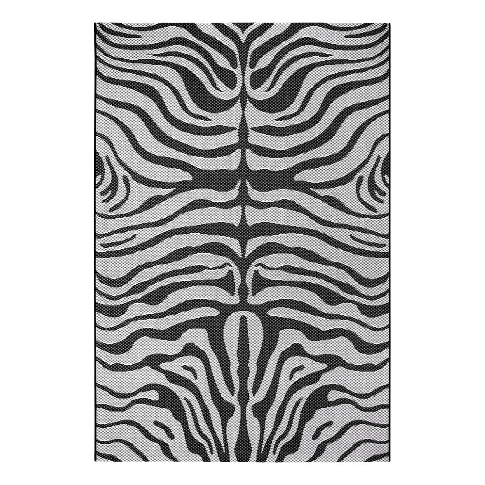 E-shop Čierno-sivý vonkajší koberec Ragami Safari, 80 x 150 cm