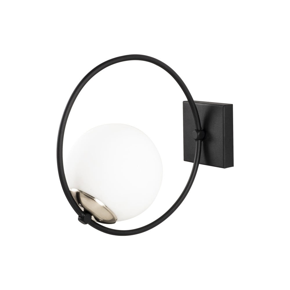 E-shop Čierne kovové nástenné svietidlo Opviq lights Aria