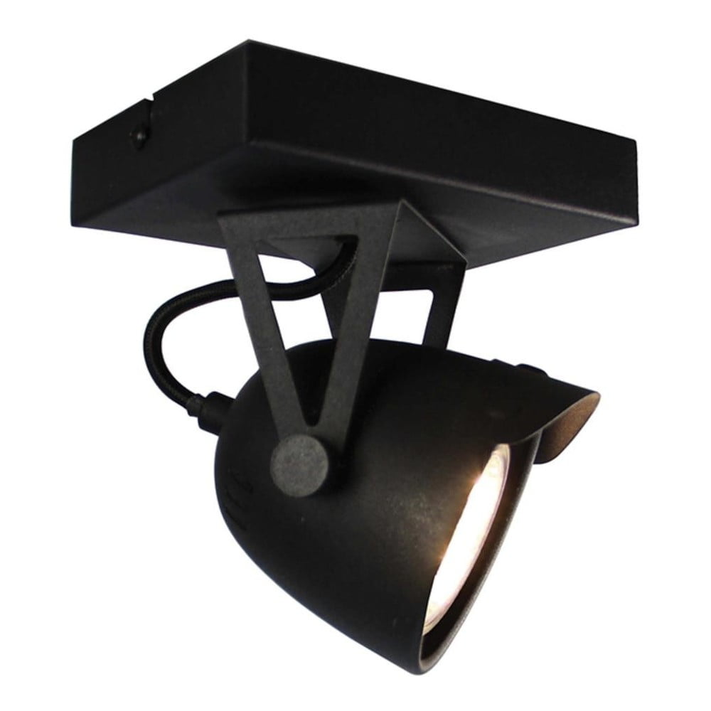 E-shop Čierne nástenné svietidlo LABEL51 Spot Moto Cap Uno