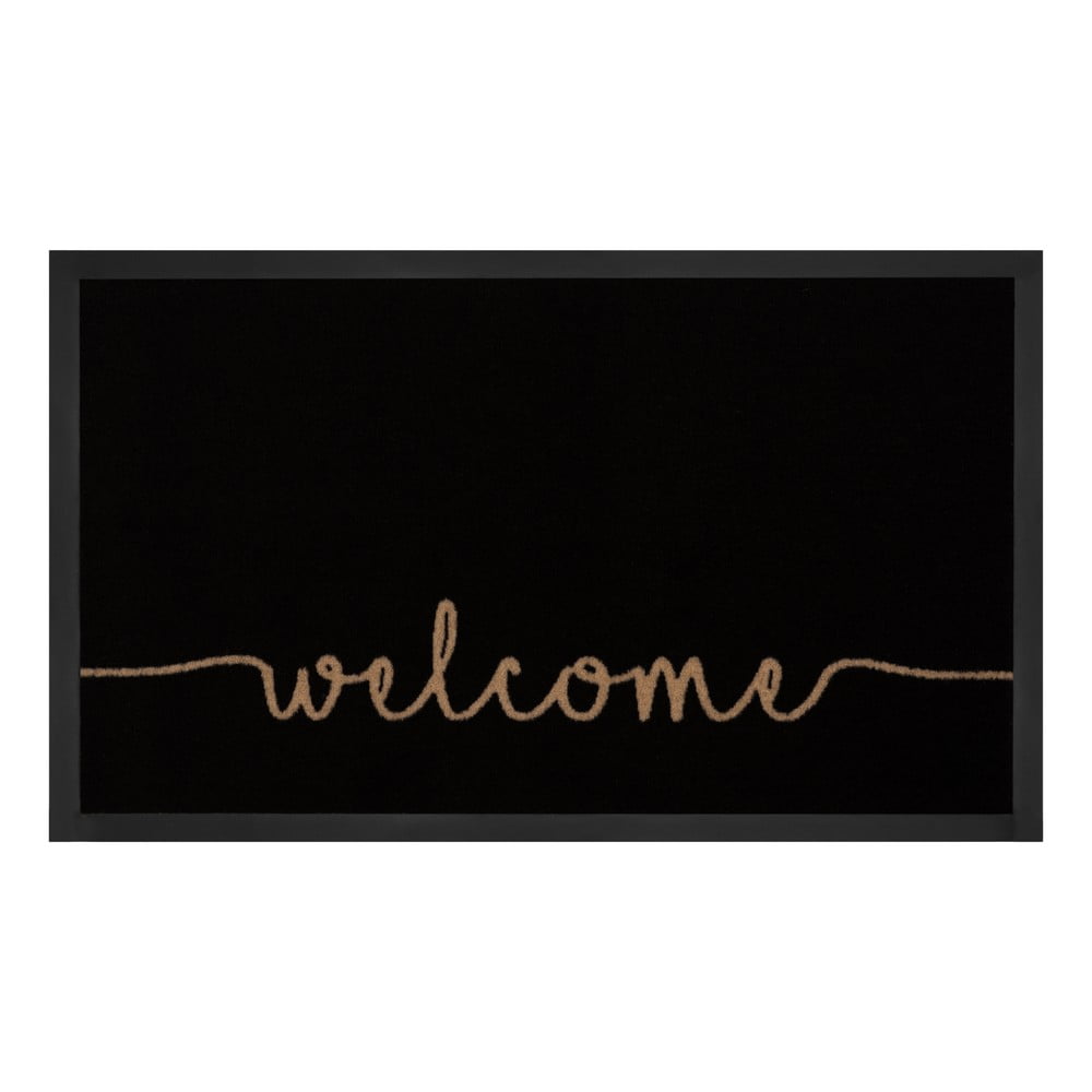 E-shop Čierna rohožka Hanse Home Cozy Welcome, 45 x 75 cm