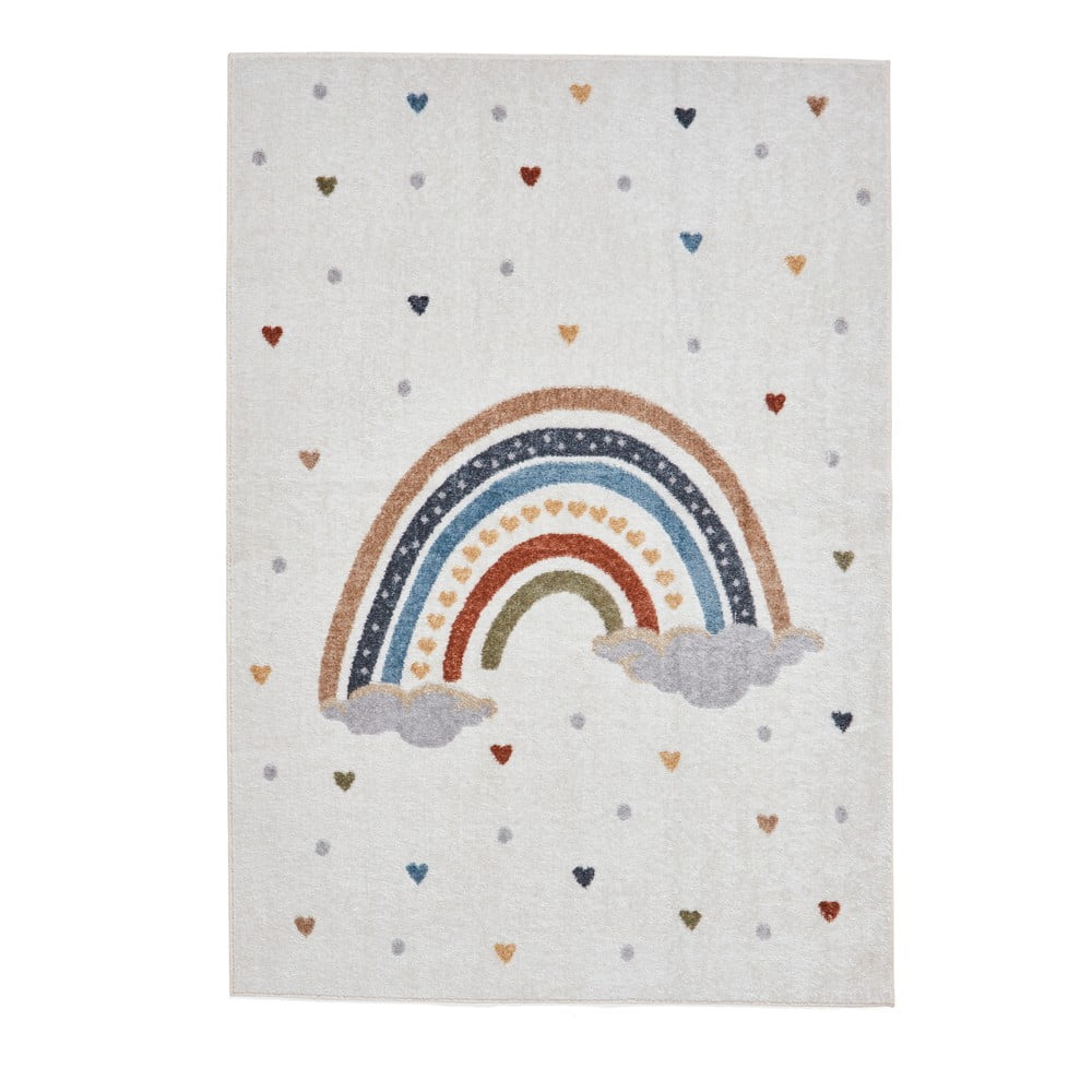 Krémovobiely detský koberec 80x150 cm Vida Rainbow – Think Rugs