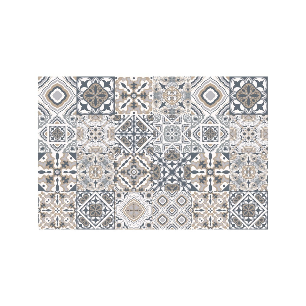 Obrázok Sada 24 nástenných samolepiek Ambiance Decal Tiles Azulejos Giacomo, 10 × 10 cm