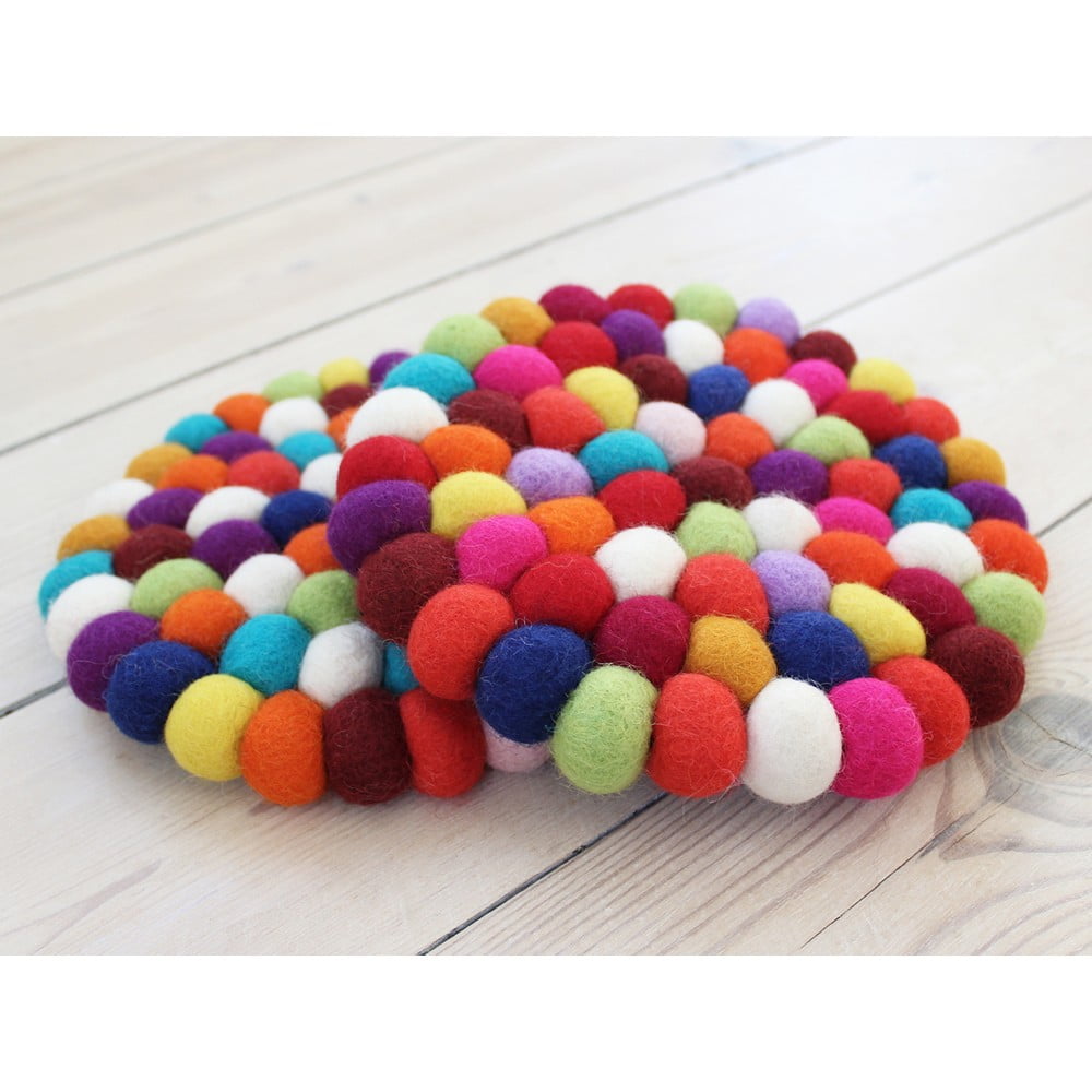 Obrázok Tmavočervená guľôčková podložka z vlny Wooldot Ball Coaster, ⌀ 20 cm