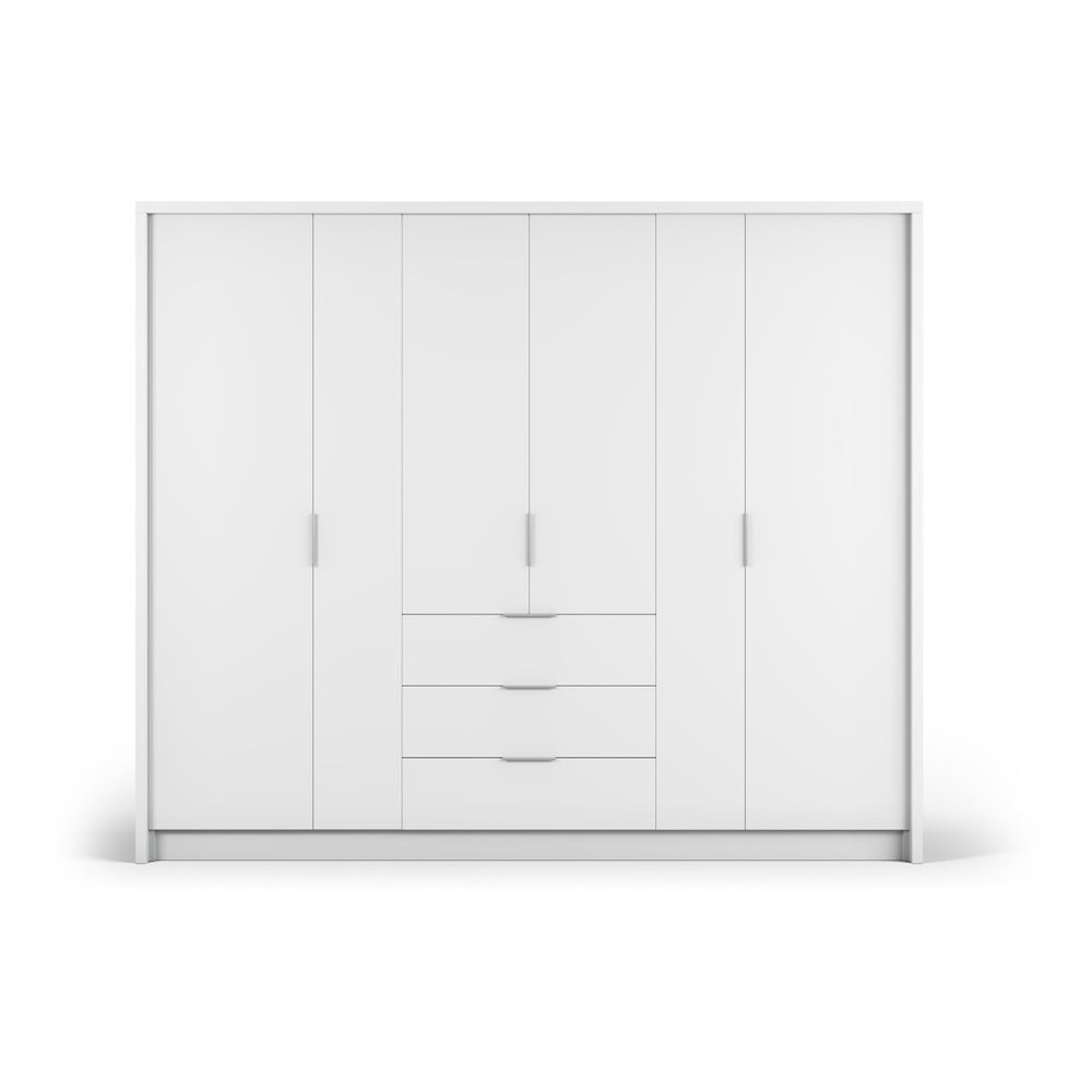 E-shop Biela šatníková skriňa 255x217 cm Wells - Cosmopolitan Design