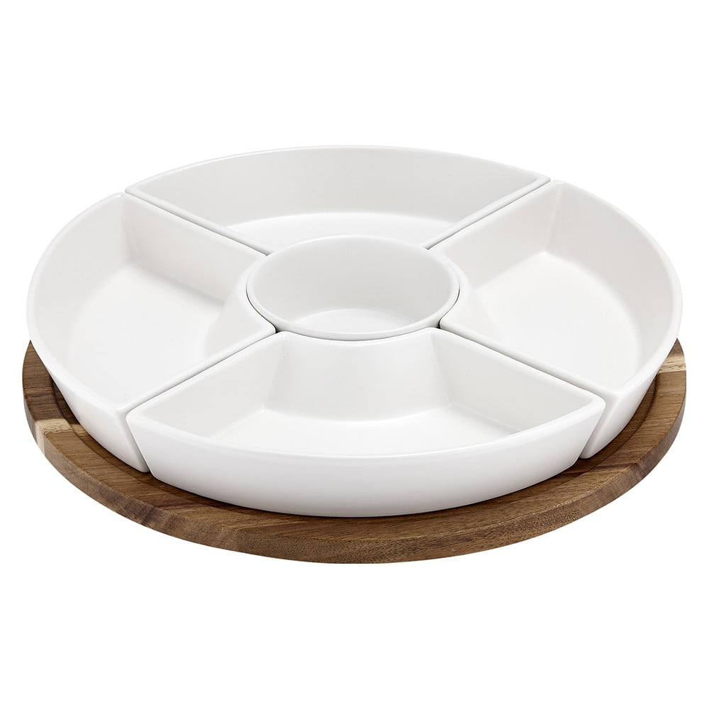 E-shop Biely servírovací tanier z kameniny 35x35 cm Essentials - Ladelle