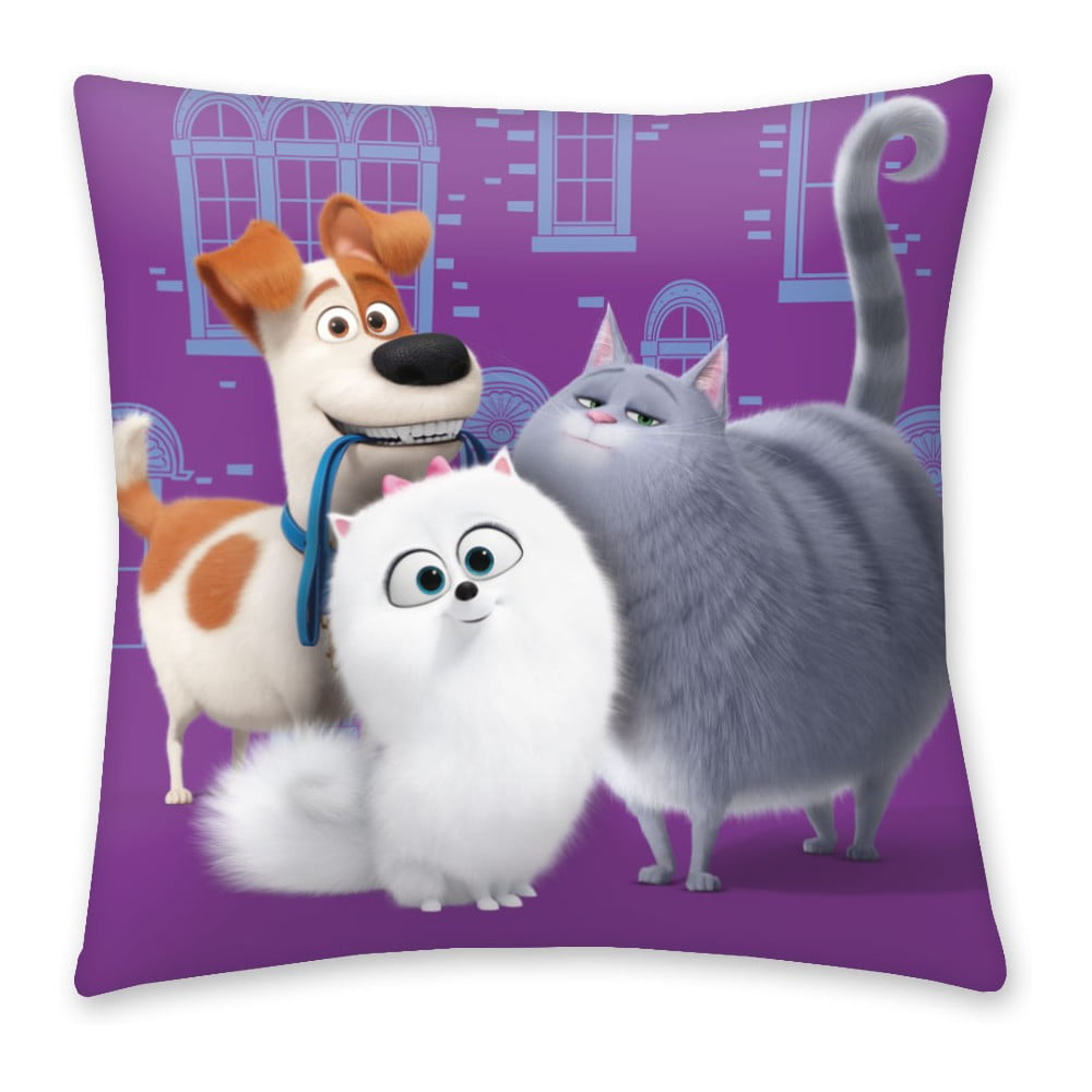 Obrázok Fialový detský vankúš Halantex The Secret Life of Pets 2, 40 x 40 cm