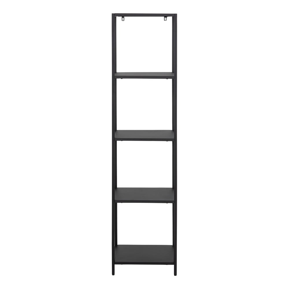 E-shop Čierna kovová knižnica so 4 policami Actona Newcastle, šírka 35 cm