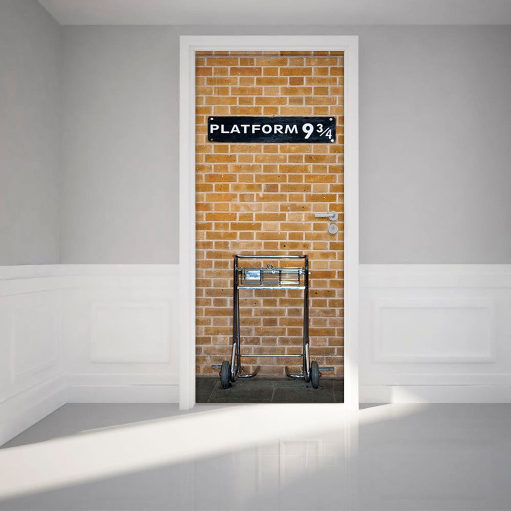 E-shop Adhezívna samolepka na dvere Ambiance Harry Potter Platform, 83 x 204 cm