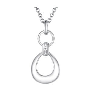 Strieborný náhrdelník s pravým diamantom Tess Diamonds Édith, dĺžka 50 cm