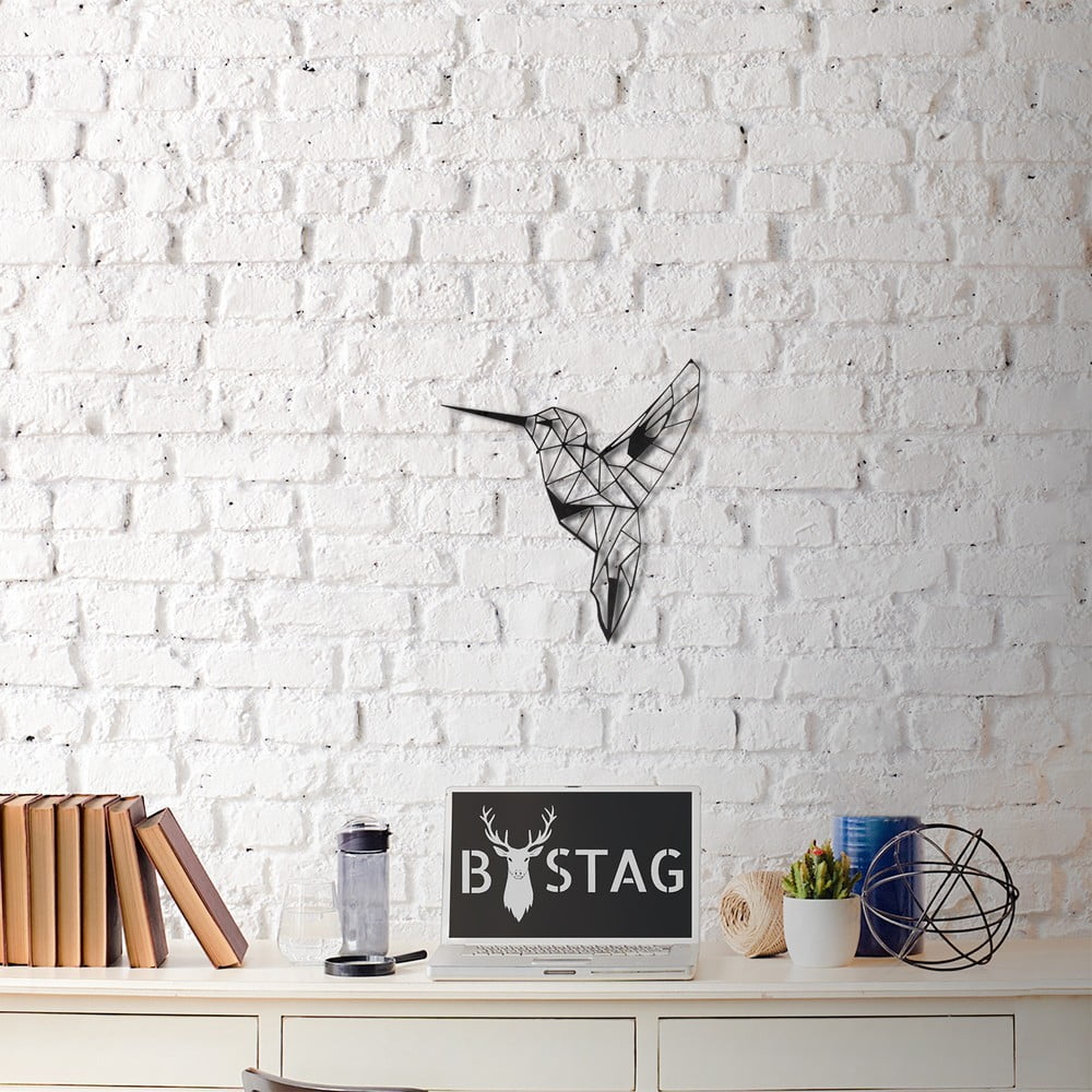 E-shop Nástenná kovová dekorácia Hummingbird, 49 × 43 cm