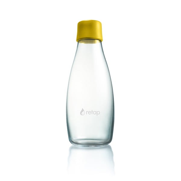 Tmavožltá sklenená fľaša ReTap s doživotnou zárukou, 500 ml