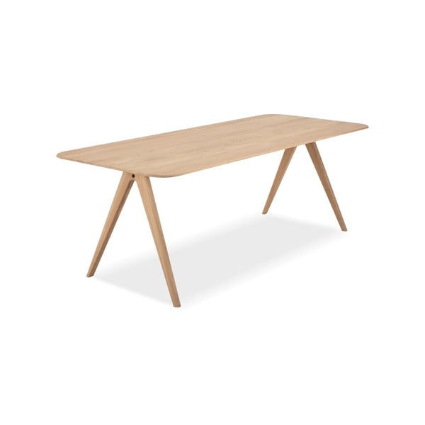 Jedálenský stôl z dubového dreva Gazzda Ava, 220 x 90 cm