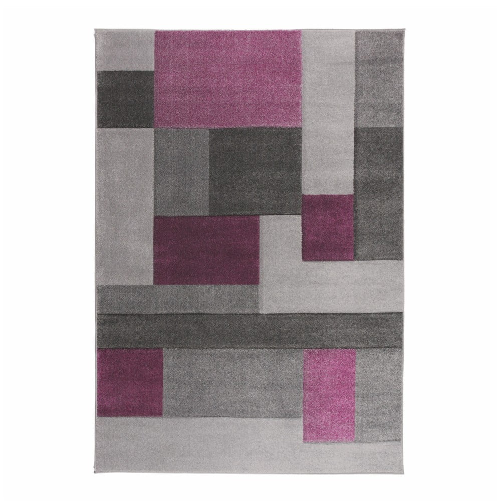 Obrázok Sivo-fialový koberec Flair Rugs Cosmos Purple, 80 × 150 cm