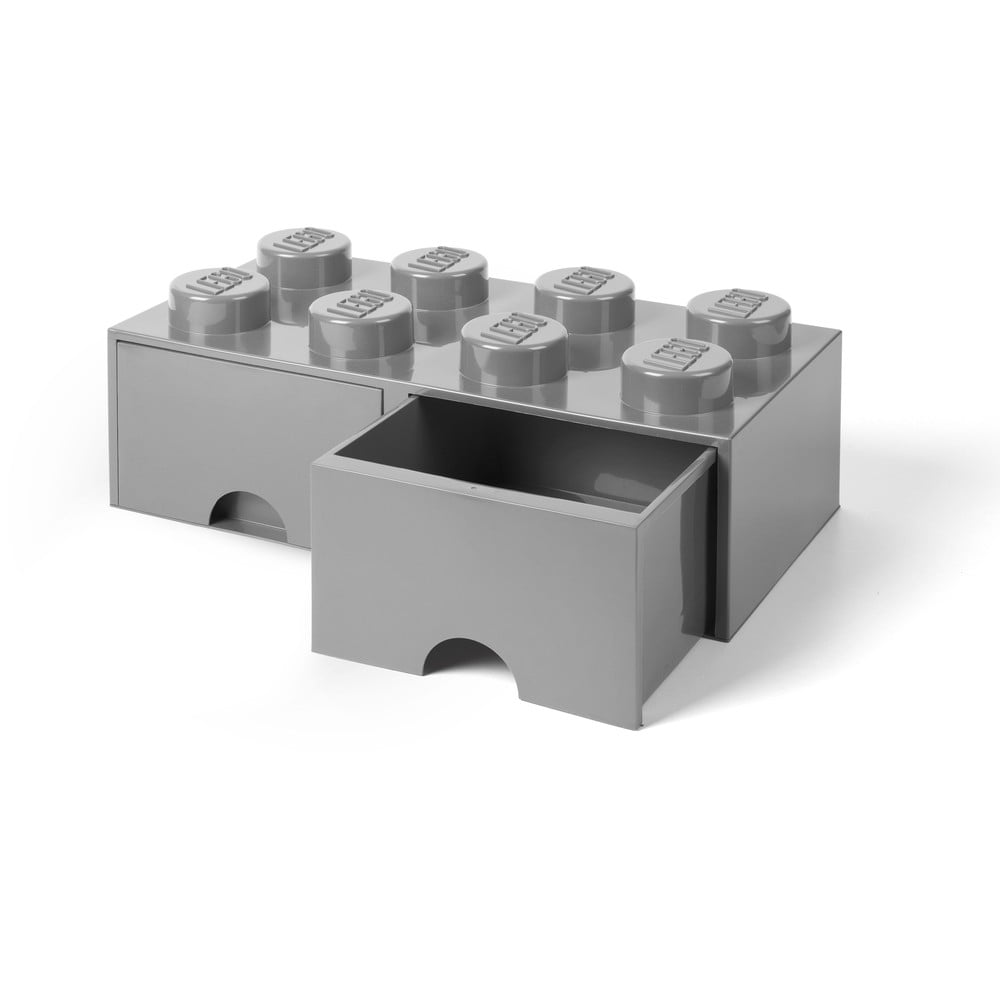E-shop Sivý úložný box s dvoma zásuvkami LEGO®