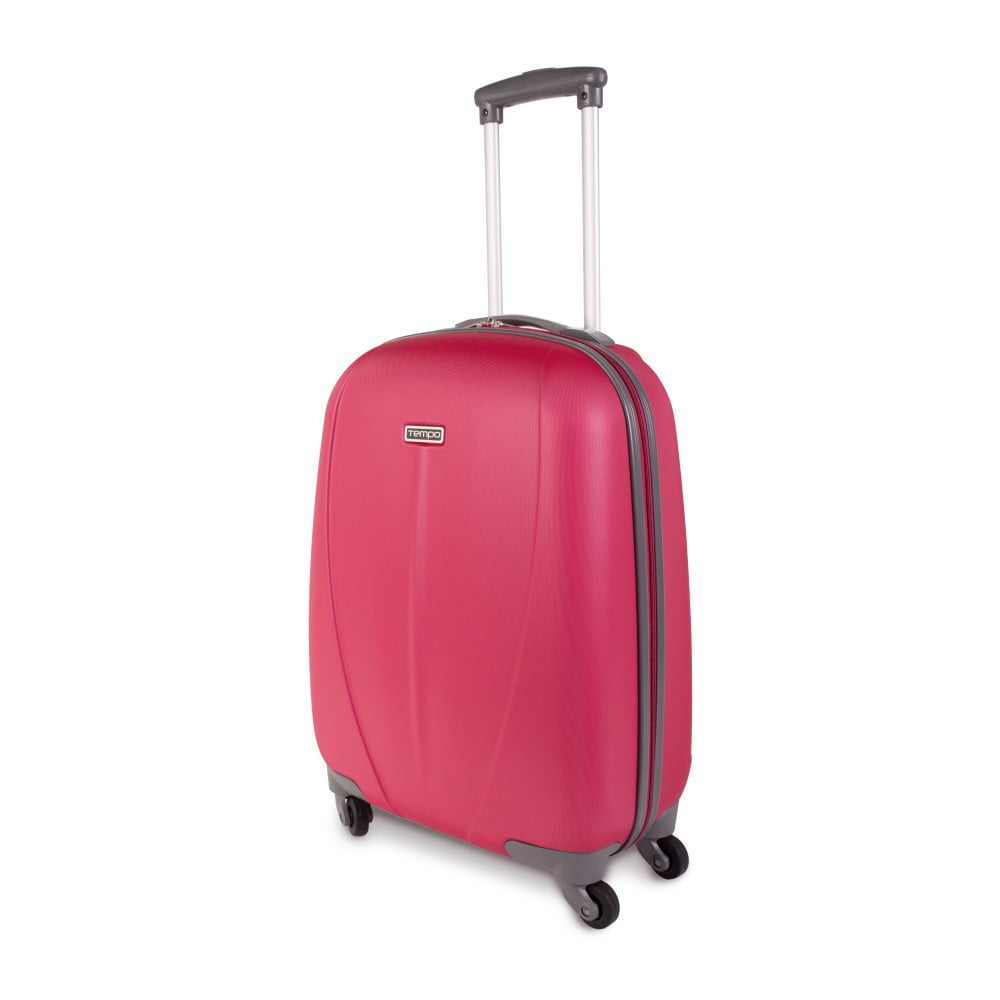 Ružový cestovný kufor na kolieskach Arsamar Wright, výška 55 cm