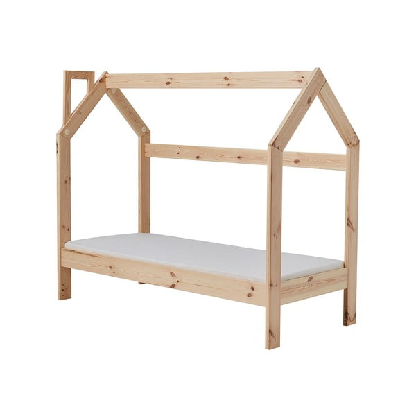 Detská drevená domčeková posteľ Pinio House, 160 × 70 cm