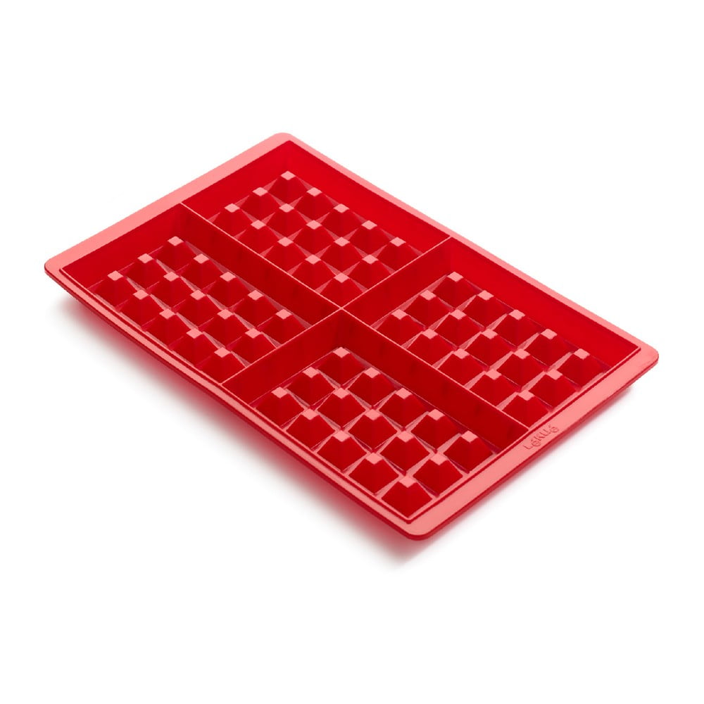 E-shop Červená silikónová forma na wafle Lékué