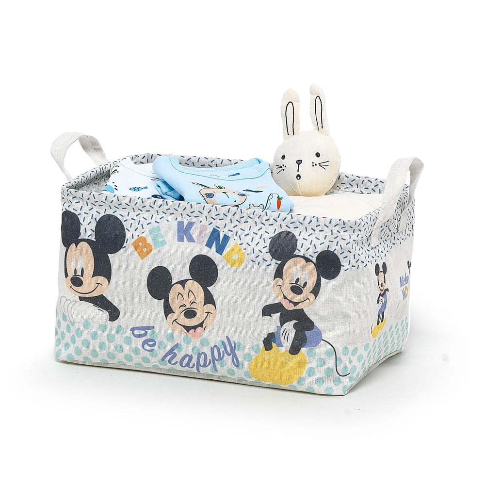 E-shop Detský textilný úložný kôš Domopak Disney Mickey, 32 x 23 x 19 cm