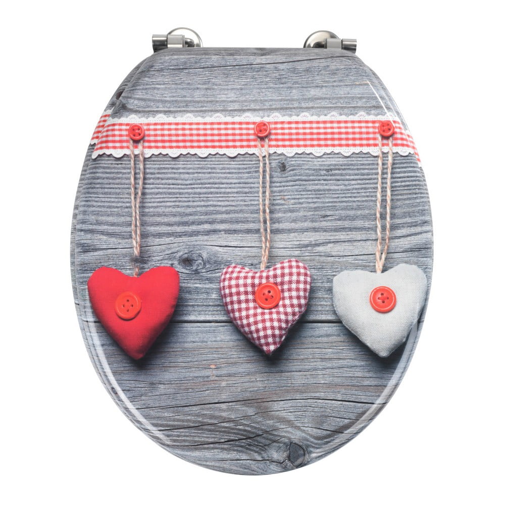 Obrázok WC sedadlo Wenko Bavarian Hearts, 43 × 37 cm