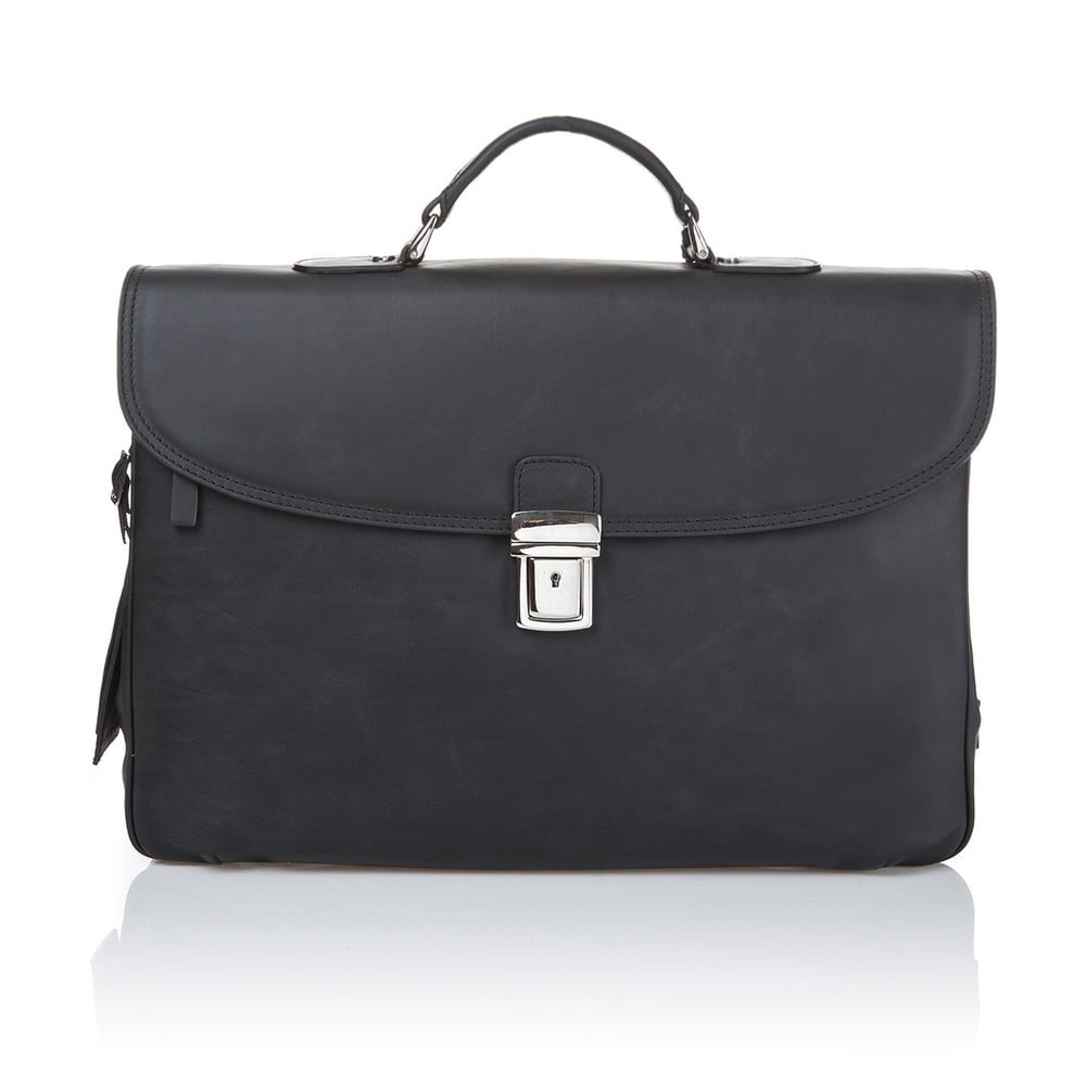 E-shop Čierna pánska taška z teľacej kože Ferruccio Laconi Brief