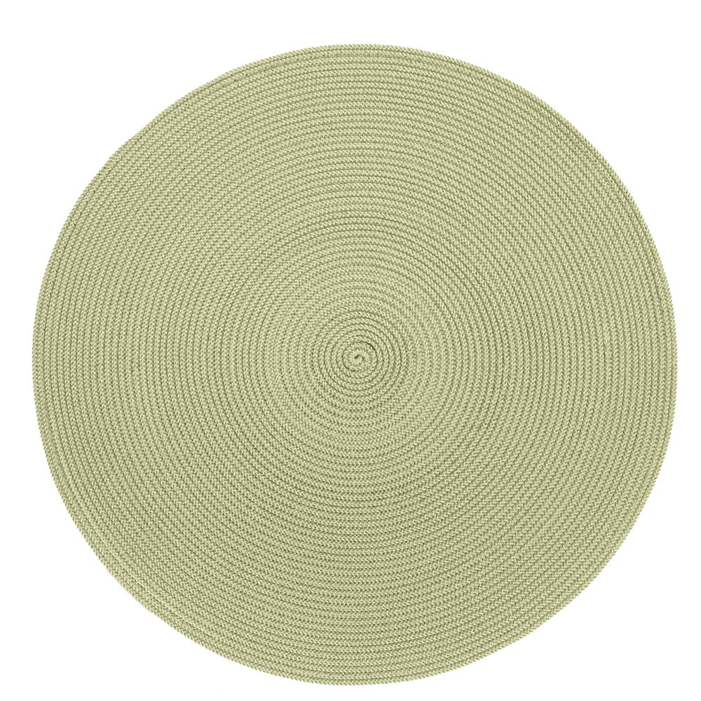 E-shop Béžovo-zelené okrúhle prestieranie Zic Zac Round Chambray, ⌀ 38 cm