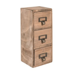 Drevená skrinka so zásuvkami Clayre & Eef Mini Dresser, 11 x 27 cm