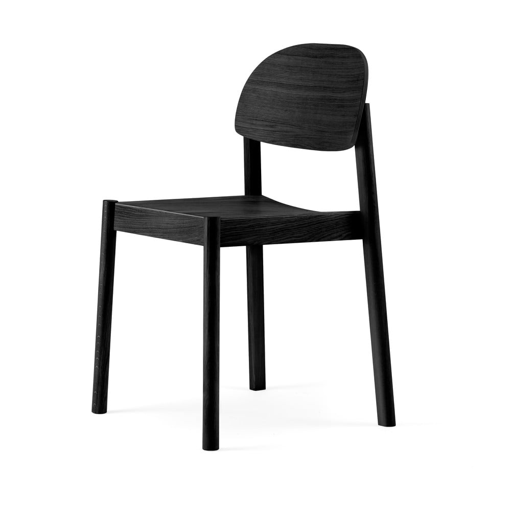 E-shop Čierna jedálenská stolička z dubového dreva EMKO Citizen Oval