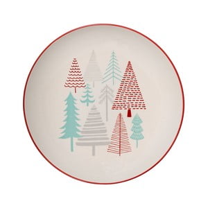 Biely kameninový tanier Bloomingville Lucia, ⌀ 25 cm