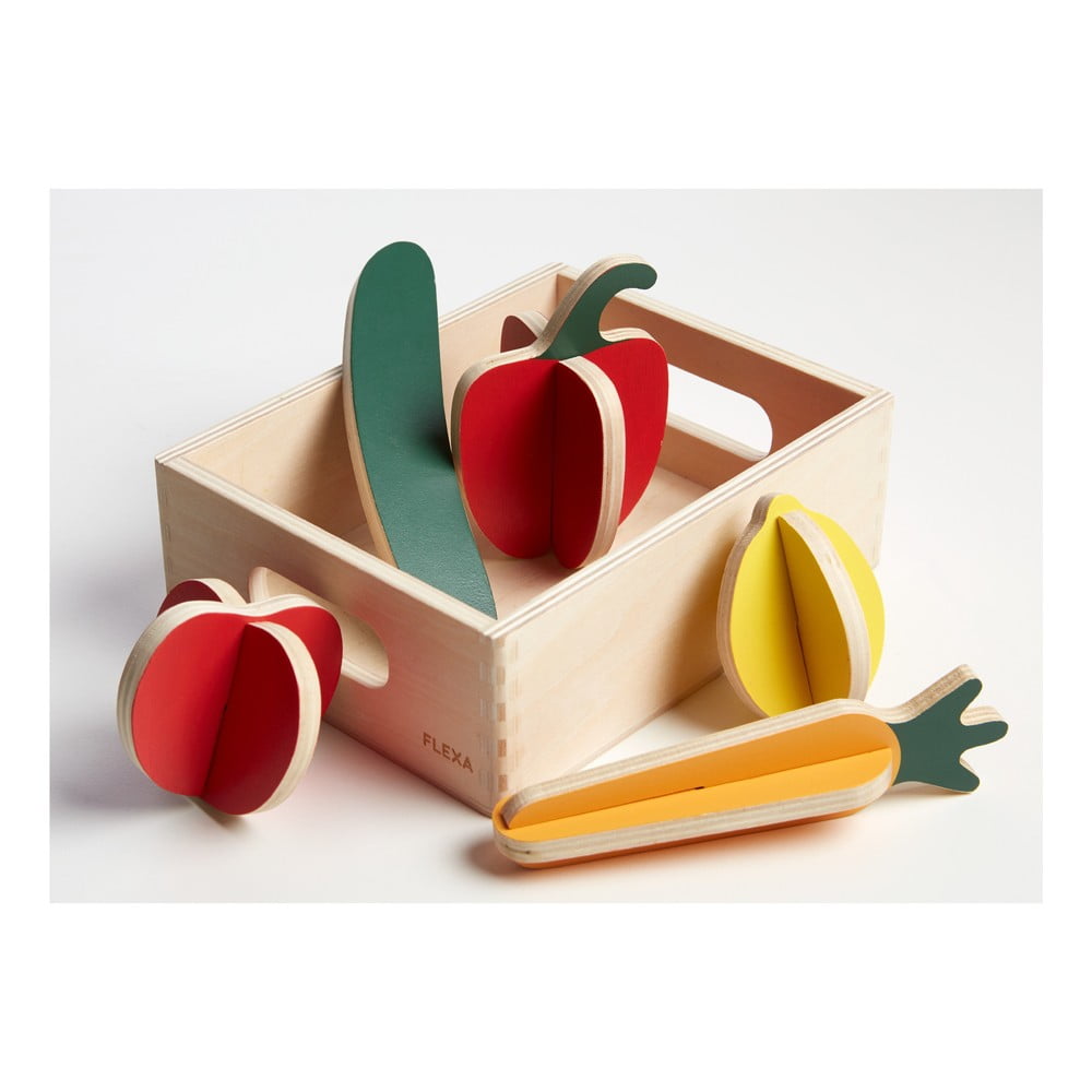 E-shop Drevený detský hrací set Flexa Play Shop Vegetables