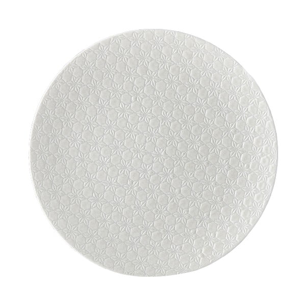 Biely keramický tanier MIJ Star, ø 29 cm