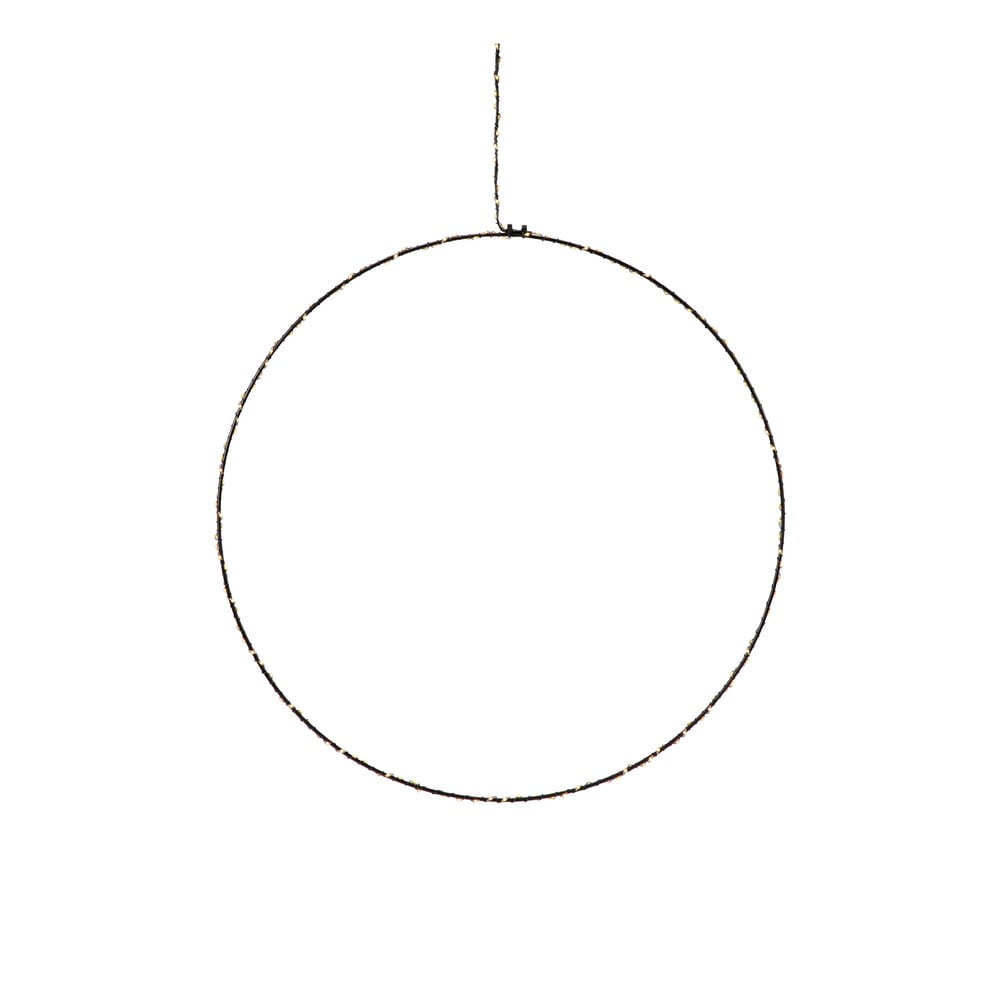 E-shop Čierna vianočná závesná svetelná dekorácia Markslöjd Alpha Circle, výška 45 cm