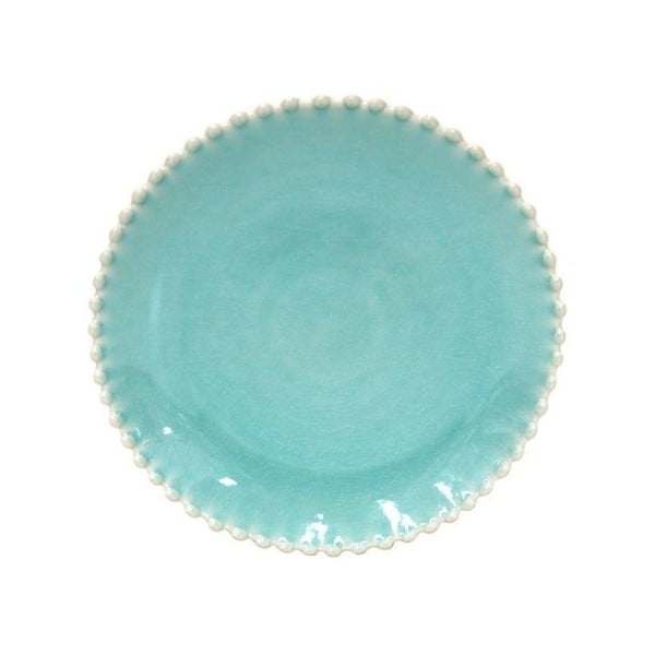 Tyrkysovomodrý kameninový dezertný tanier Costa Nova Pearlaqua, ⌀ 22 cm