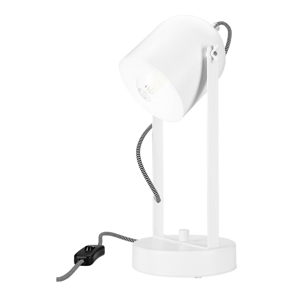 E-shop Biela stolová lampa - LAMKUR