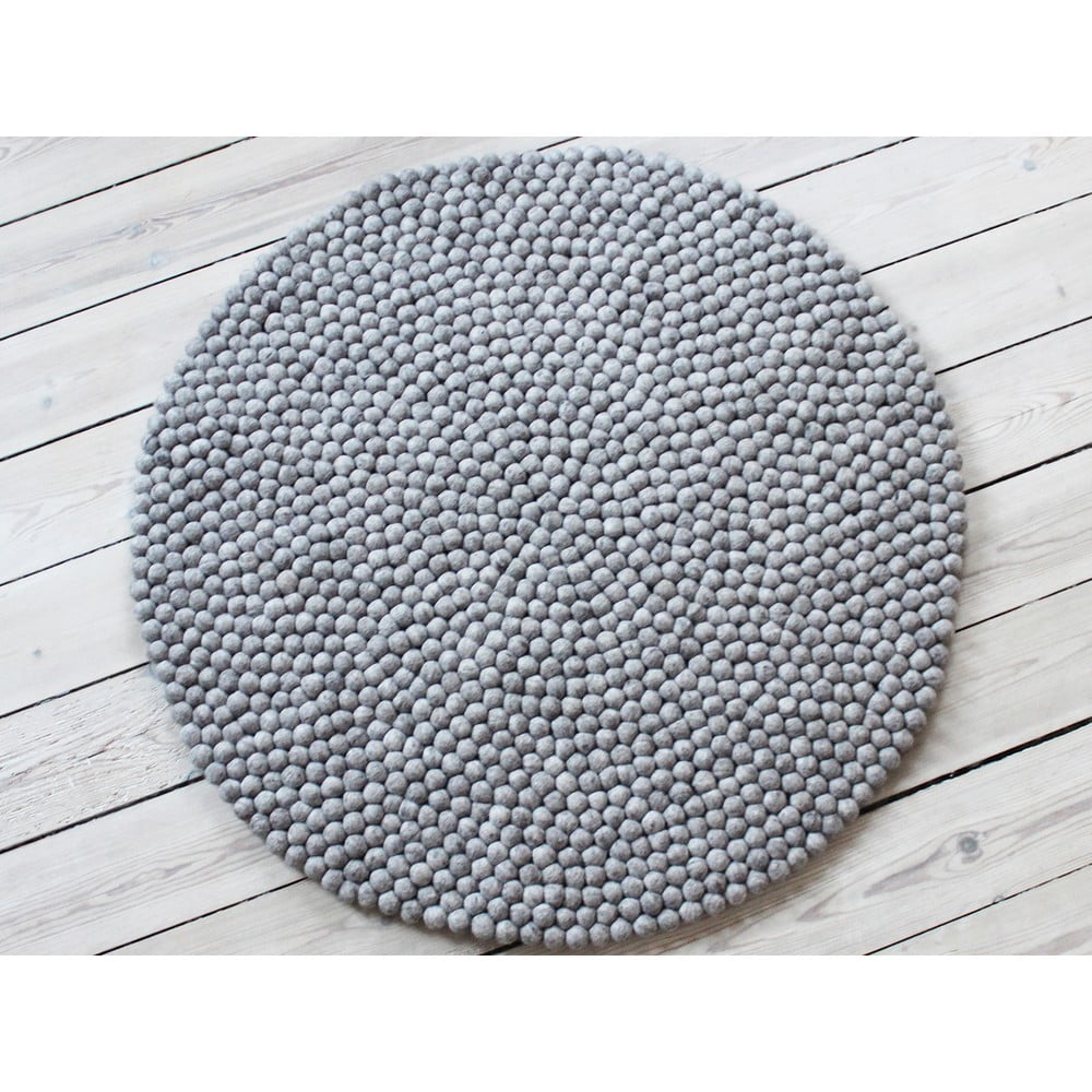 Obrázok Pieskovohnedý guľôčkový vlnený koberec Wooldot Ball rugs, ⌀ 140 cm