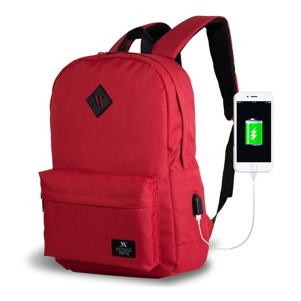 E-shop Červený batoh s USB portom My Valice SPECTA Smart Bag
