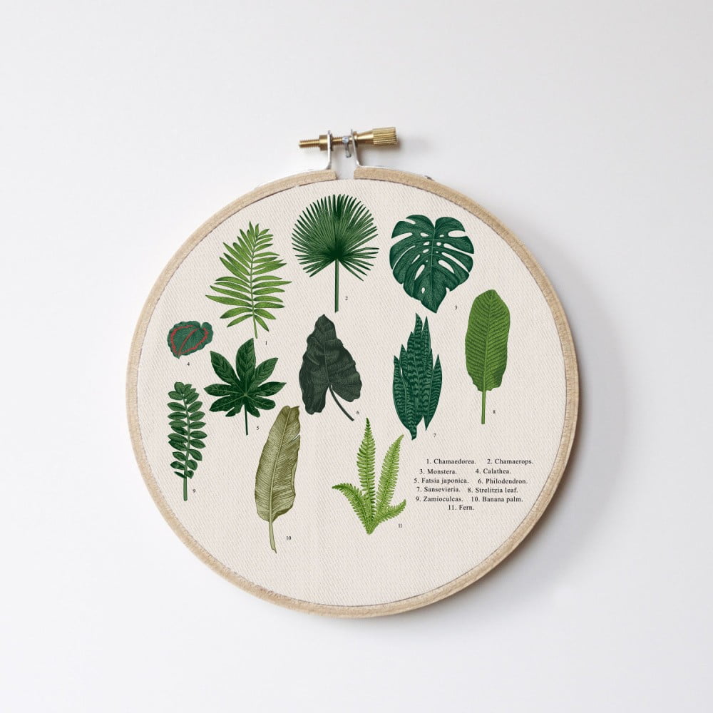 Obrázok Nástenná dekorácia Surdic Stitch Hoop Leafes Index, ⌀ 27 cm