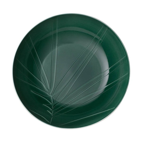 Bielo-zelená porcelánová servírovacia miska Villeroy & Boch Leaf, ⌀ 26 cm