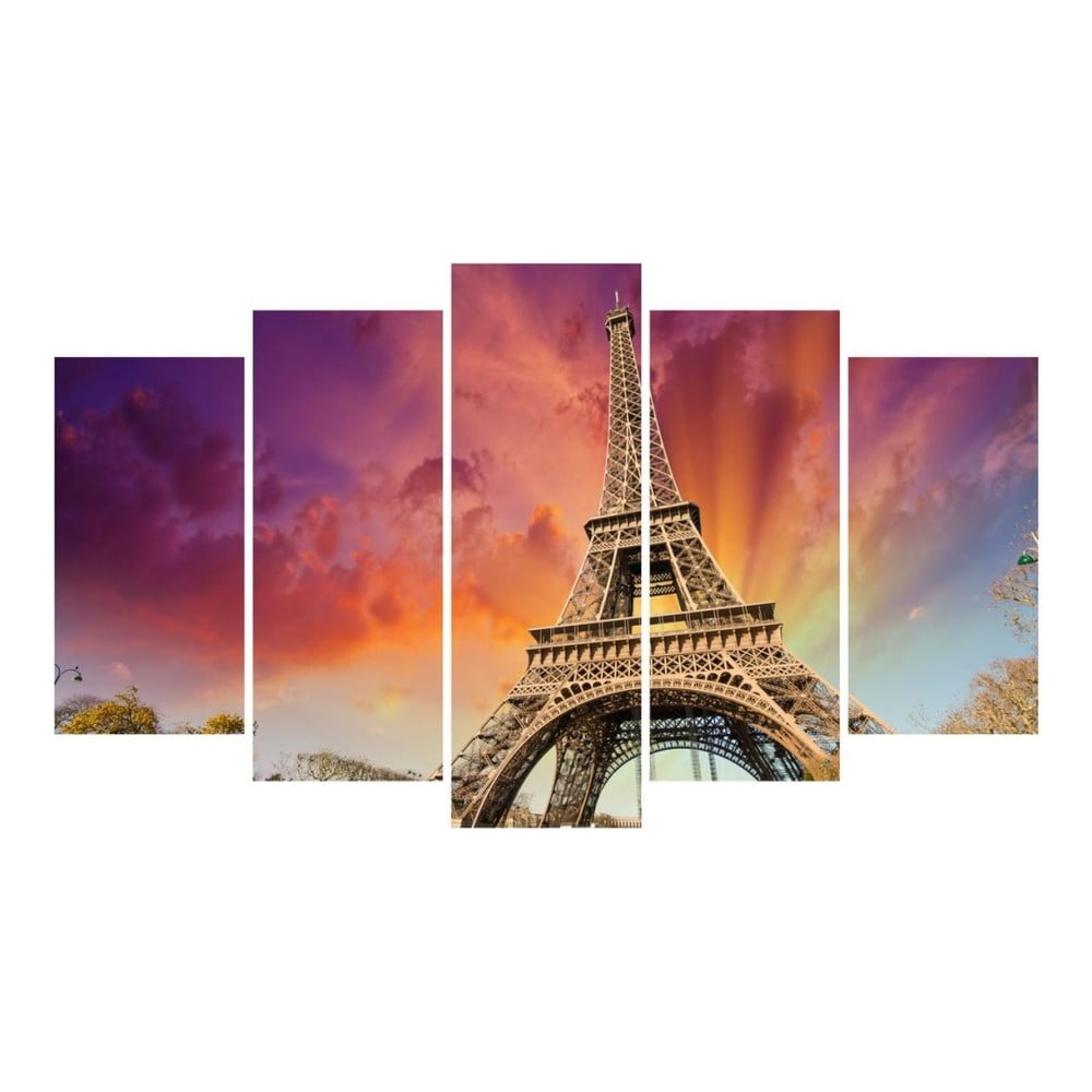 Obrázok Viacdielny obraz 3D Art Fall Eiffel, 102 × 60 cm