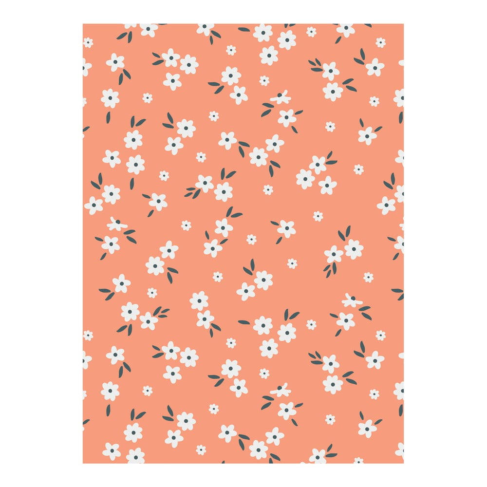 E-shop Oranžový baliaci papier eleanor stuart No. 2 Floral